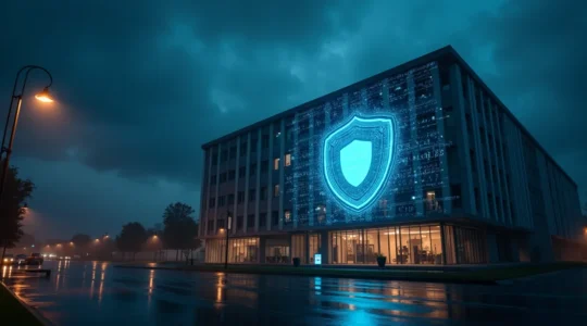 Illustration conceptuelle représentant la protection complète et renforcée d'une entreprise face aux imprévus