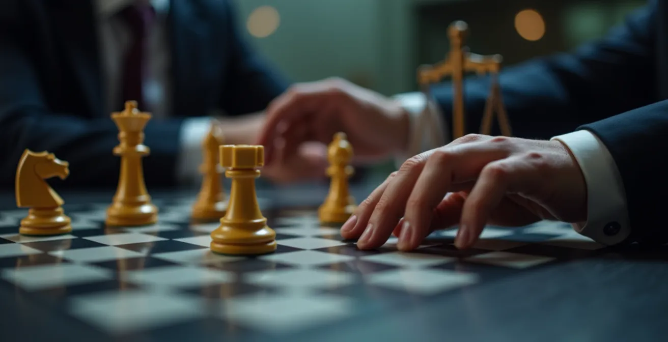 Illustration symbolique d'une stratégie juridique contre la copie commerciale d'un concurrent