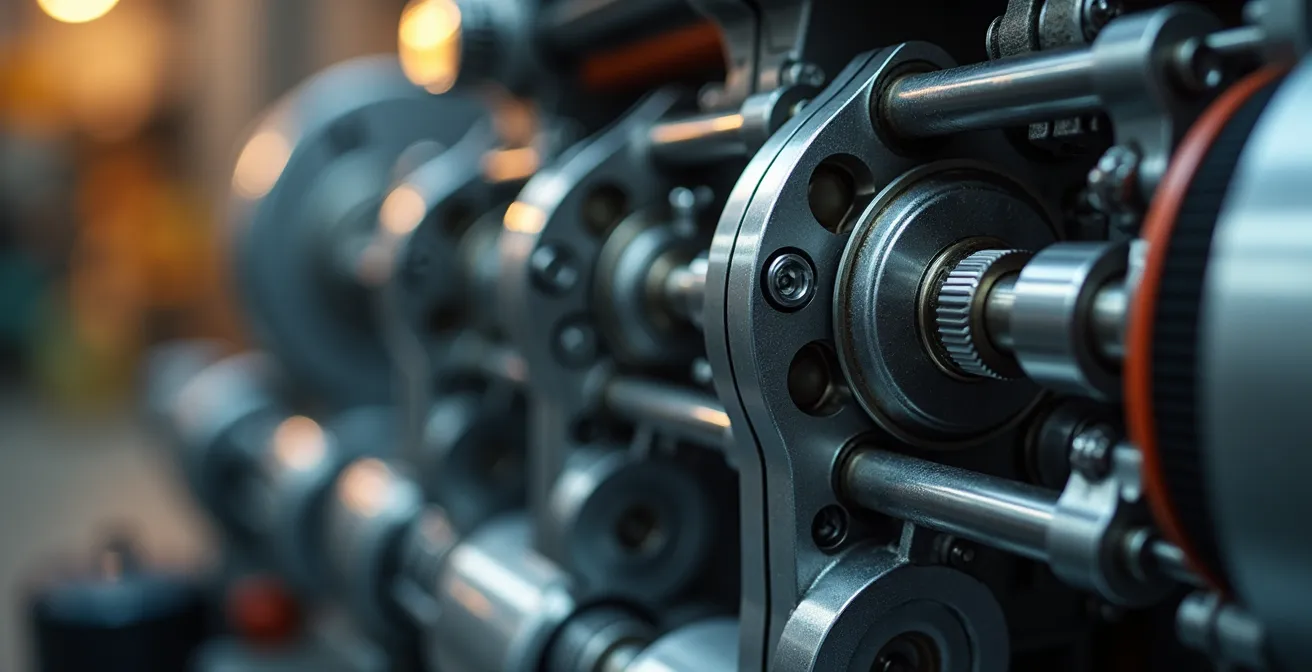 Gros plan sur des machines industrielles modernes dans un atelier de production